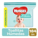 HUGGIES TOALLAS HUMEDAS WIPE ONE&amp;DONE 184 UN