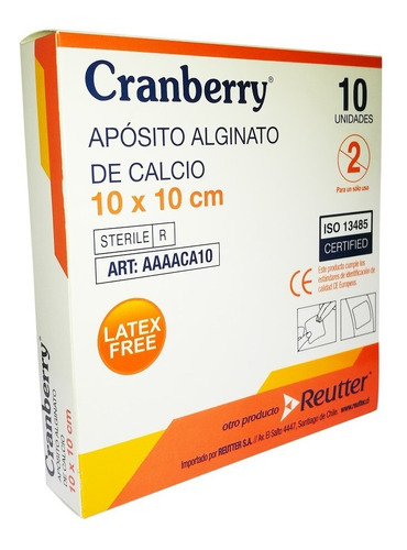 CRANBERRY APOSITO ALGINATO DE CALCIO 10X10 UN